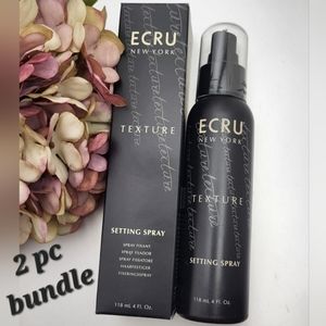 2 pc bundle, ECRU Texture Setting Spray, Heat Protectant, Shine, Hold, 4 fl oz